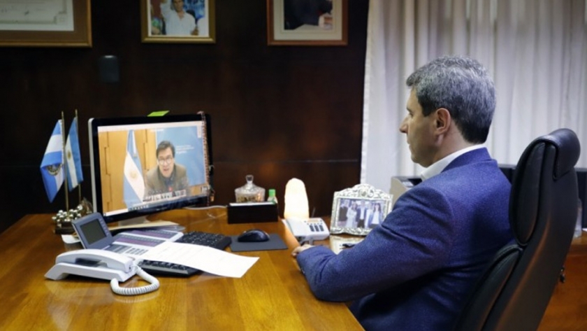 Uñac mantuvo una videoconferencia con el ministro de Trabajo de la Nación, Claudio Moroni
