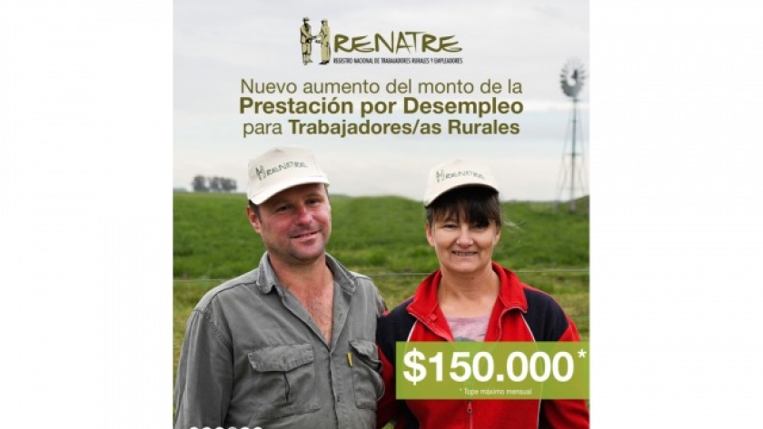 El Renatre sube la prestación por desempleo