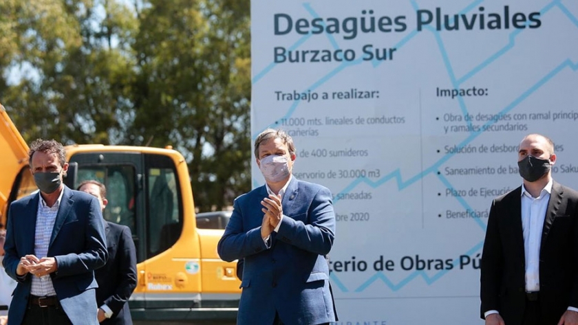 Katopodis y Guzmán participaron de la puesta en marcha de obras hidráulicas en Almirante Brown
