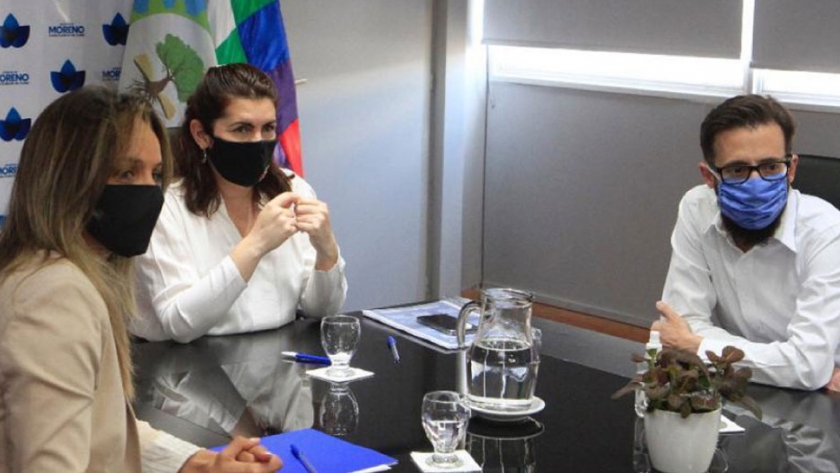Malena Galmarini, Agustín Simone y Mariel Fernández habilitaron obra cloacal que beneficia a 12 mil vecinos de Moreno