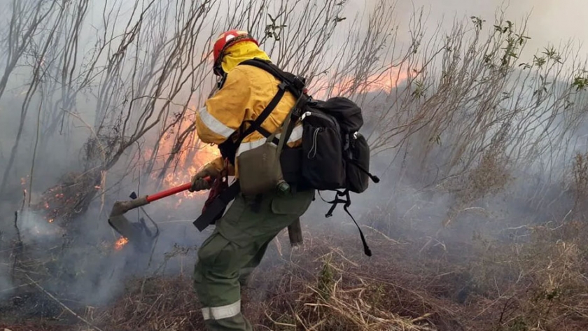 Entre Ríos colaboró en el combate del fuego en islas santafesinas