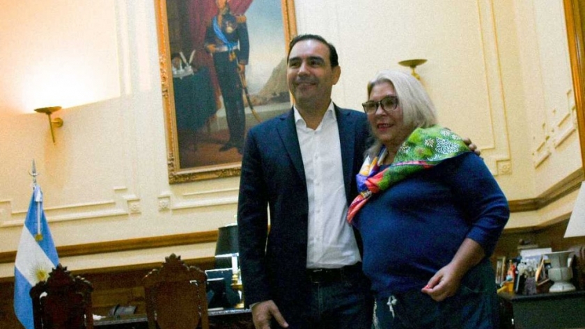 Valdés recibió la visita de Lilita Carrió