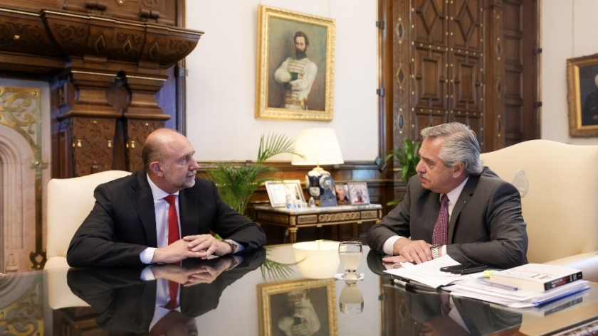 El Presidente se reunió con el gobernador de Santa Fe, Omar Perotti