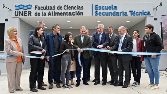 En Concordia, Katopodis, Perczyk y Bordet inauguraron la Escuela Secundaria Técnica de la Universidad Nacional de Entre Ríos