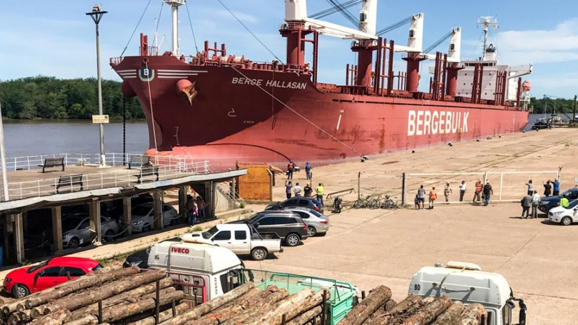 La exportación forestal a través de los puertos entrerrianos ha generado más de 3.000 millones de pesos