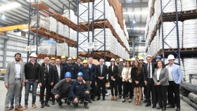 Alberto Fernández inauguró un Centro de Transferencia de Residuos en La Pampa y recorrió la fábrica de silobolsas de la Asociación de Cooperativas Argentinas