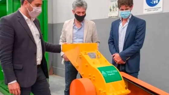 Andreotti y Cabandié presentaron maquinaria de la futura Planta de Reciclaje de San Fernando