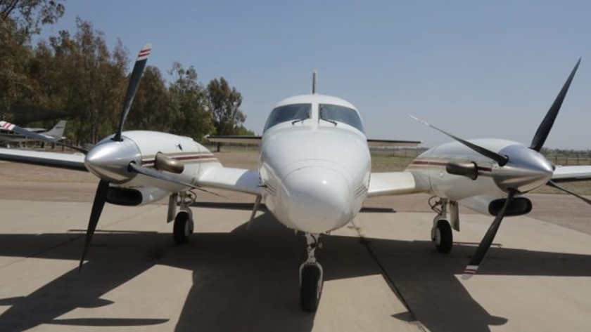 Los aviones antigranizo hicieron un vuelo de prueba al hangar de San Rafael y están operativos