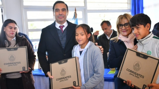 Valdés inauguró en Garaví la ampliación del Colegio Secundario y se comprometió a refaccionar el edificio existente