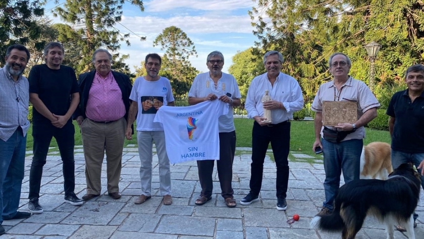 El presidente Alberto Fernández recibió al "Grupo de Curas en Opción por los Pobres"