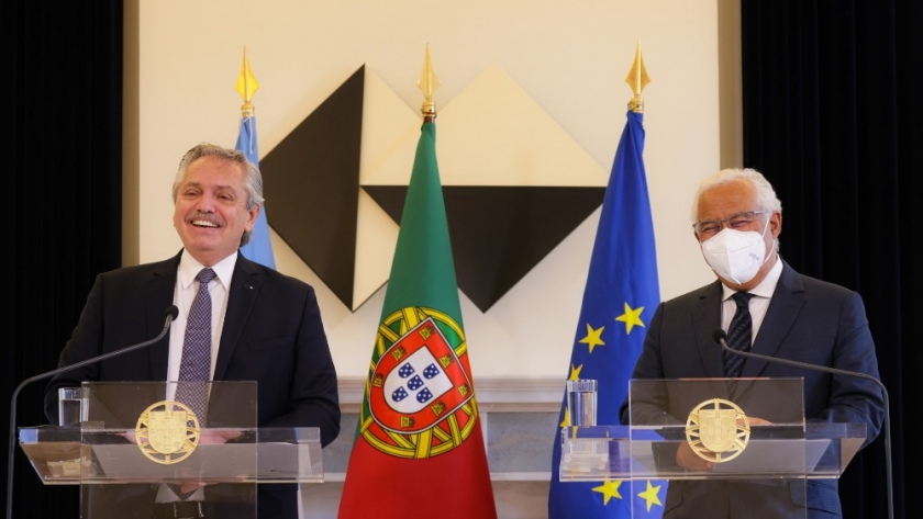 El primer ministro de Portugal expresó su apoyo a la posición de la Argentina en las negociaciones con el FMI