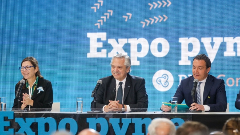 El presidente presidió la inauguración de la Expo PyME BNA Conecta