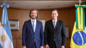 El Ministro de Relaciones Exteriores y Culto recibió al embajador de Brasil en nuestro país