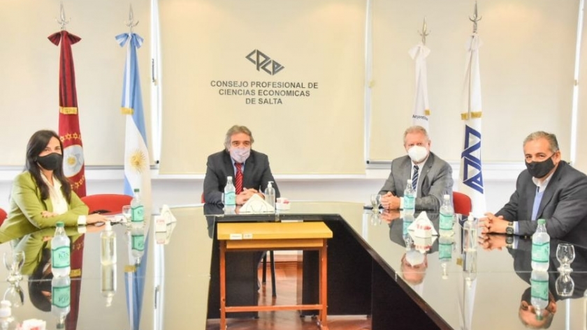 El vicegobernador Marocco mantuvo un encuentro con el Consejo Profesional de Ciencias Económicas de Salta