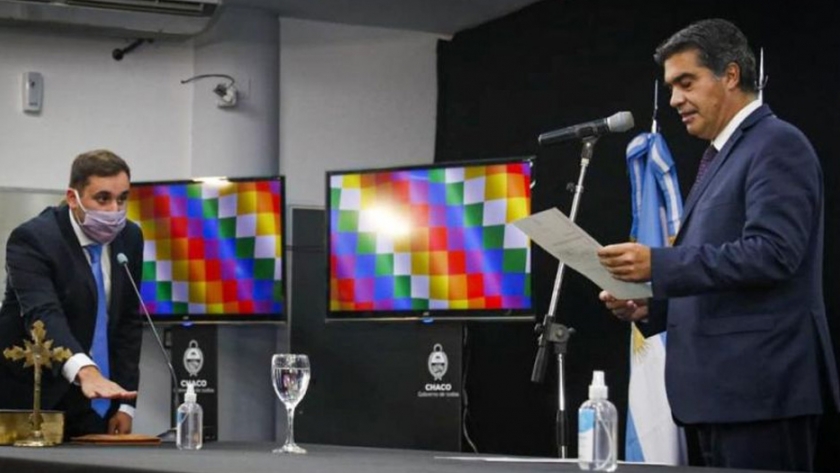 Capitanich tomó juramento a Santiago Pérez Pons como nuevo Ministro de Planificación, Economía e Infraestructura