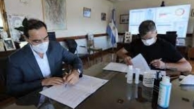 Zabaleta firmó un convenio de asistencia en emergencia con el gobernador Valdés