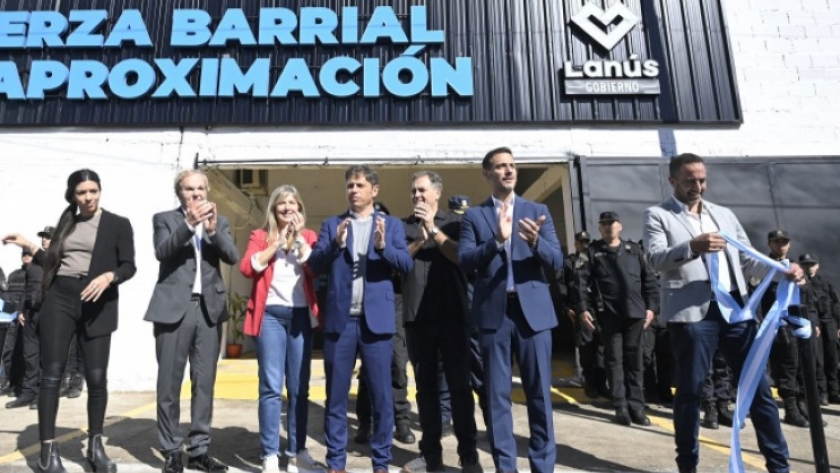 Kicillof inauguró las nuevas instalaciones de la Fuerza Barrial de Aproximación en Lanús
