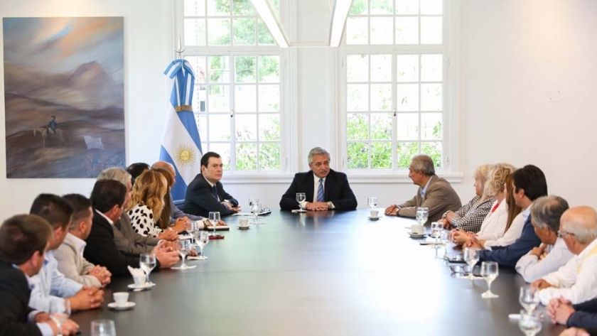 El presidente Alberto Fernández recibió a un grupo de intendentes de Córdoba