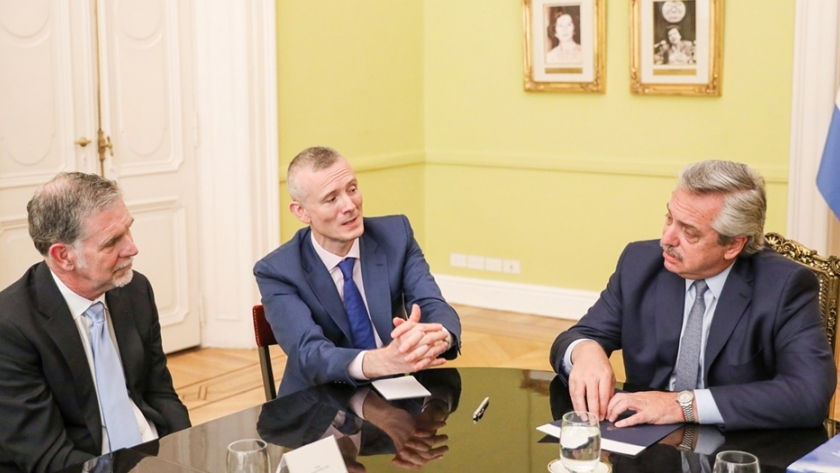 El presidente Alberto Fernández se reunió con el director ejecutivo de Netflix