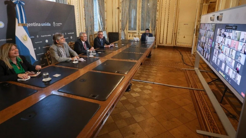 Alberto Fernández participó de un encuentro por videoconferencia de la Corriente Nacional de la Militancia