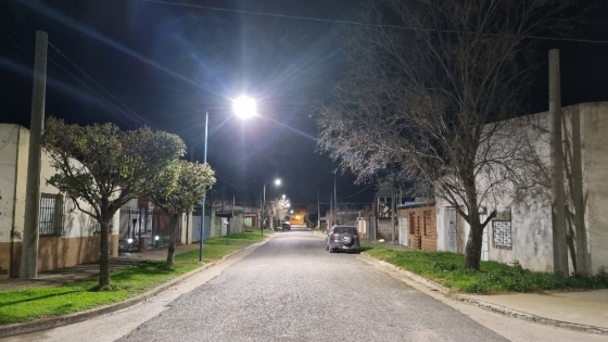 Barrio San Martín renovó su alumbrado público con tecnología LED y eficiencia energética