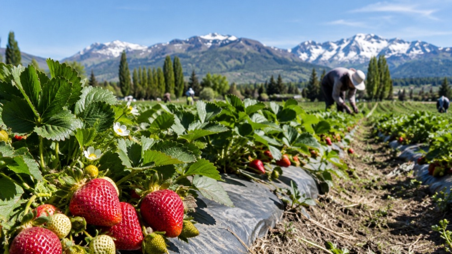 Frutillas en Trevelin: AnSur pasa de 8 a 15 hectáreas