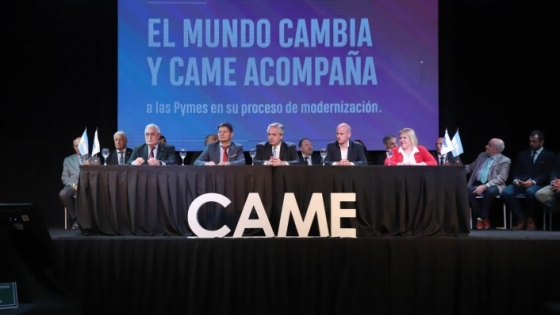 <Alberto Fernández participó de la Asamblea Anual de CAME y comprometió el acompañamiento del gobierno a las pymes