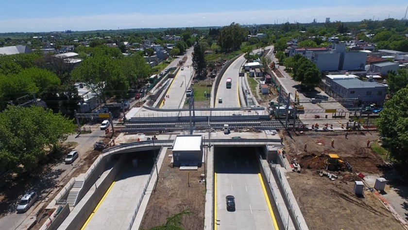 Quedará habilitada la circulación total en la obra "Paso bajo a nivel avenidas 1 y 32 La Plata"