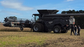 Una cosechadora Fendt IDEAL puso a prueba su capacidad para extender la ventana de trabajo en el sudeste bonaerense