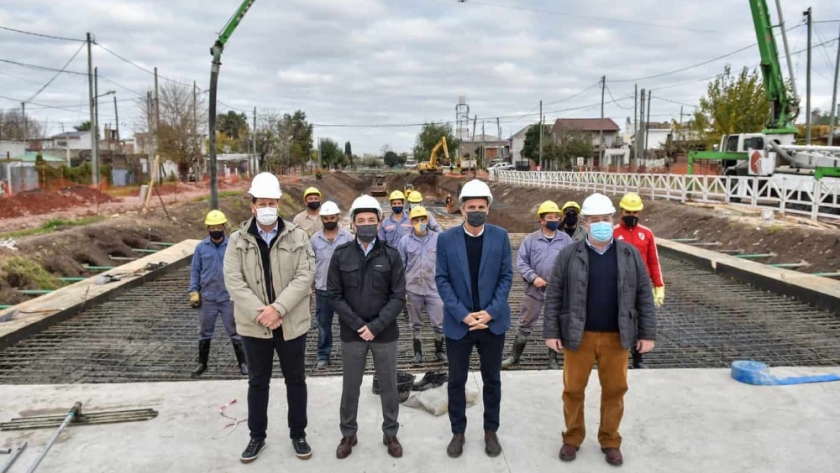 Katopodis y Watson recorrieron obras en Florencio Varela