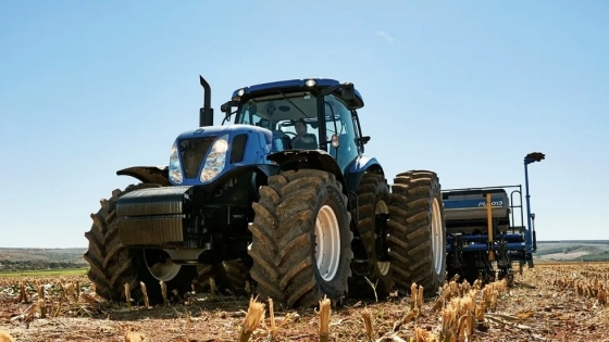 El tractor oficial del Congreso Internacional de Maíz fue un modelo que se abastece de biometano