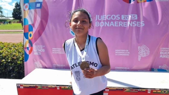 La atleta rojense Kendra Taborda conquistó una nueva medalla de oro en los Juegos Bonaerenses 2025