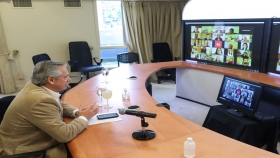 El Presidente mantuvo una videoconferencia con miembros del Grupo de Puebla