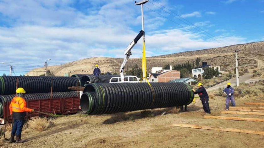 Inició la obra de finalización del desagüe pluvial zona sur de Rada Tilly