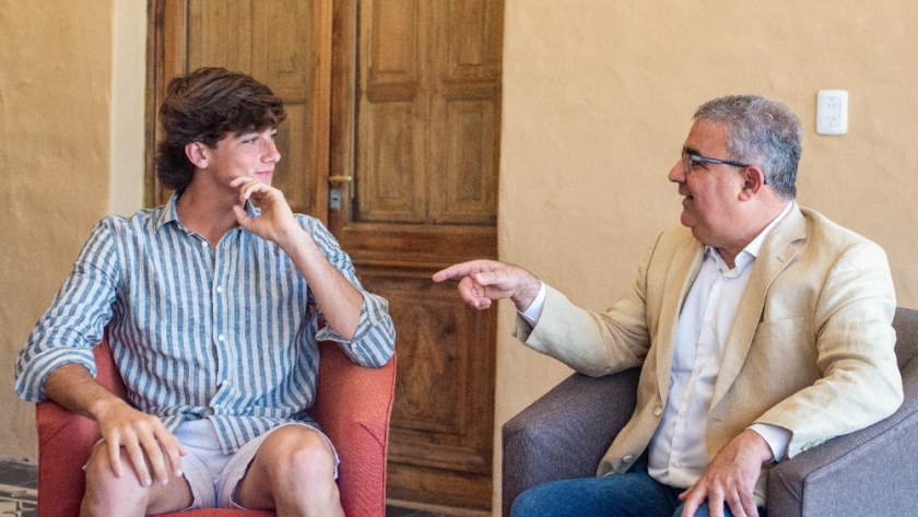 El Gobernador recibió al joven tenista Manu La Serna