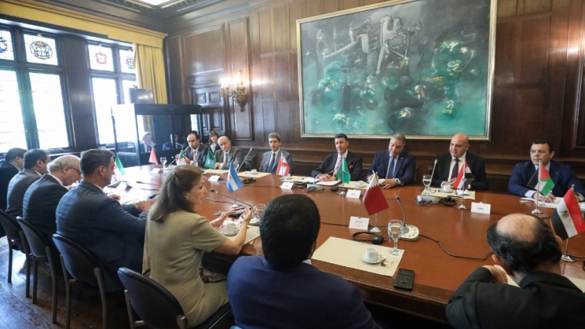 Mondino recibió a los Embajadores y al Representante de la Liga de los Estados Árabes