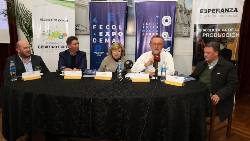 Con importante apoyo de la provincia, se realizó el lanzamiento de la exposición esperancina Fecol + Expodema