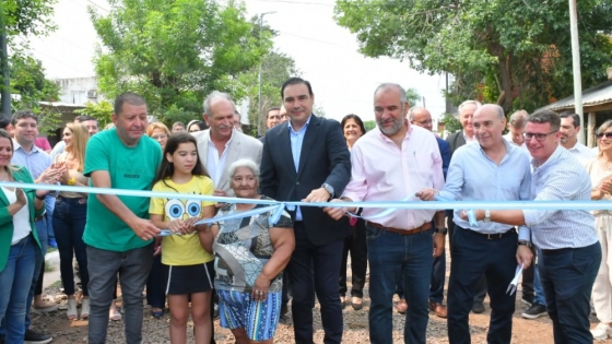Valdés inauguró infraestructura vial y pluvial en los barrios Pío X y Santa Rosa