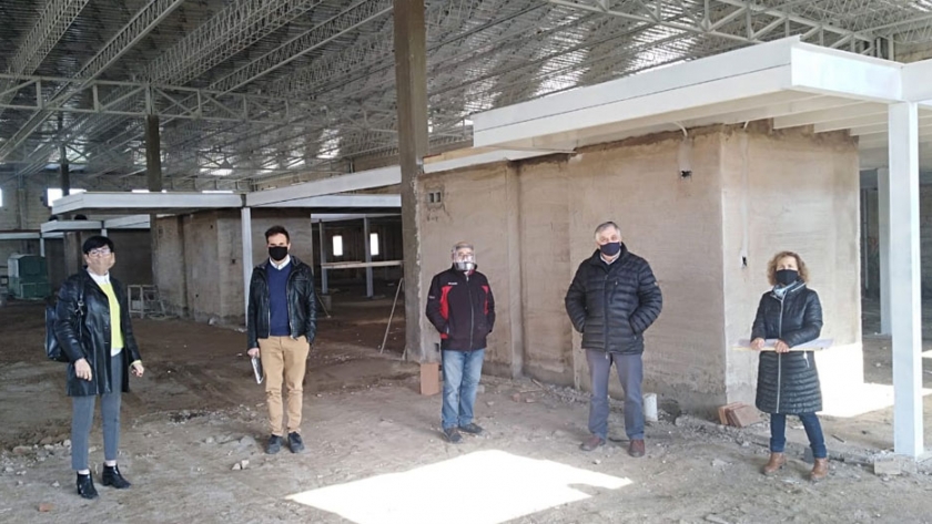 Moralejo recorrió la obra del Polo Tecnológico de La Pampa
