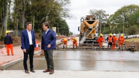 Katopodis recorrió obras de infraestructura vial en Luján