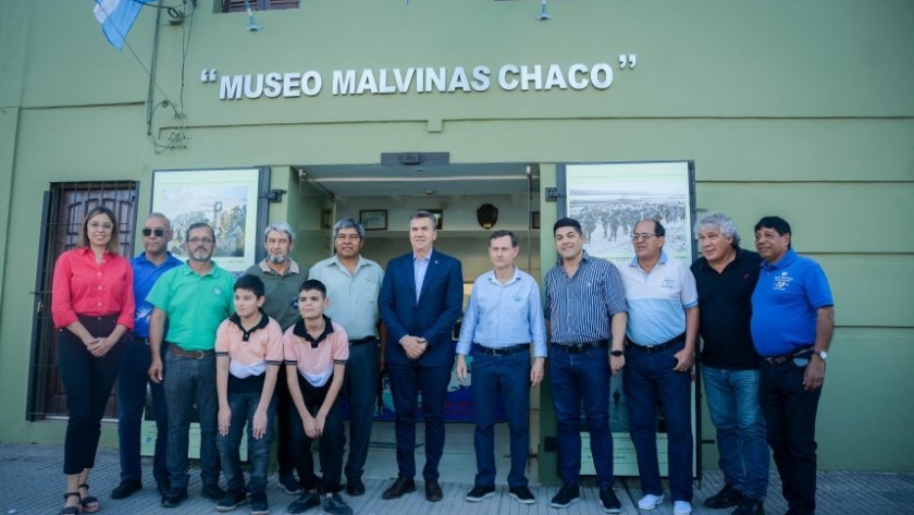 Zdero visitó el museo de malvinas Chaco y destacó la labor de los ex combatientes para mantener viva la historia