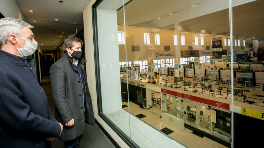 Meoni supervisó la terminal de cruceros que se acondicionó para realizar testeos a ciudadanos del barrio 31
