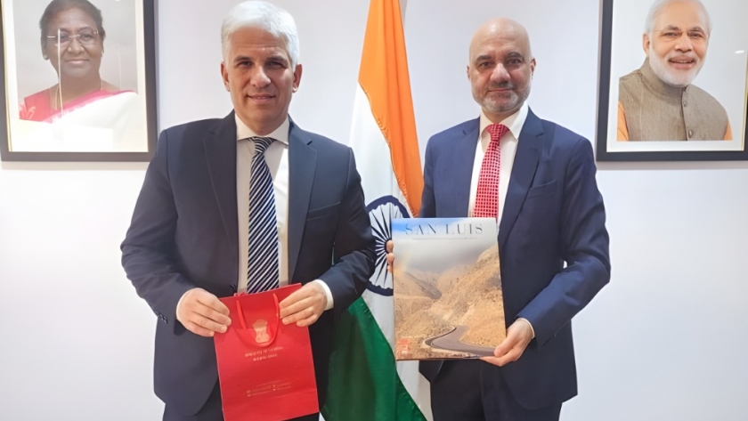 Poggi se reunió con el embajador de la India en Argentina
