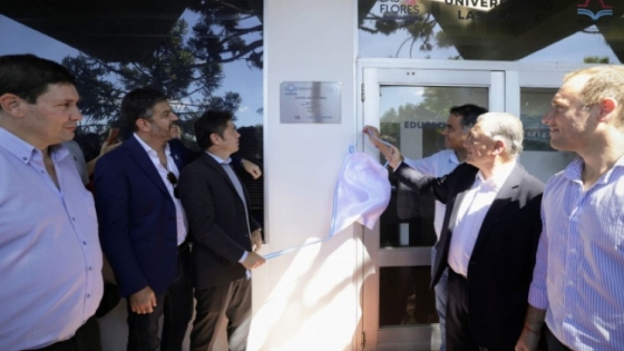 Kicillof y Bianco inauguraron mejoras en el Centro Universitario de Las Flores