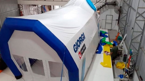 MG Agro ofrece galpones inflables para máquinas agrícolas