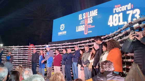 Tandil recupera el récord del salame más largo del mundo en el Festival Chacinar