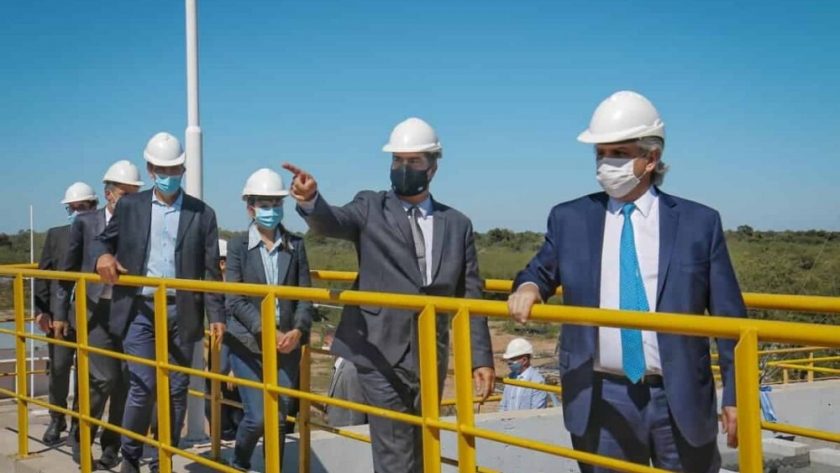 Alberto Fernández, Katopodis y Capitanich inauguraron el Acueducto El Impenetrable, en Chaco