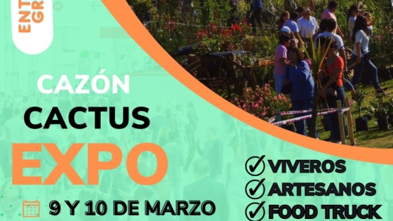 Gran expo en Cazón: Miles de Cactus en el pueblo más arbolado de la Argentina