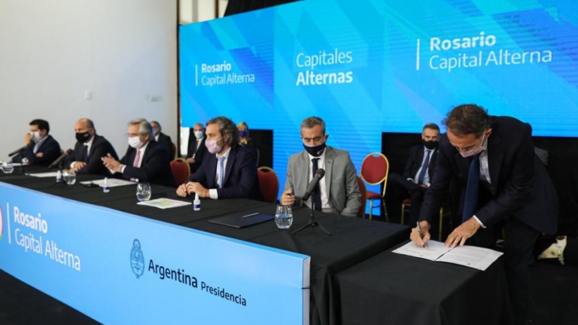 Capitales Alternas: Alberto Fernández y Katopodis anunciaron nuevas obras para Santa Fe
