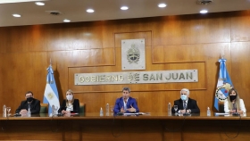 Uñac y Scioli analizaron junto a sus equipos la situación de las exportaciones de la provincia a Brasil